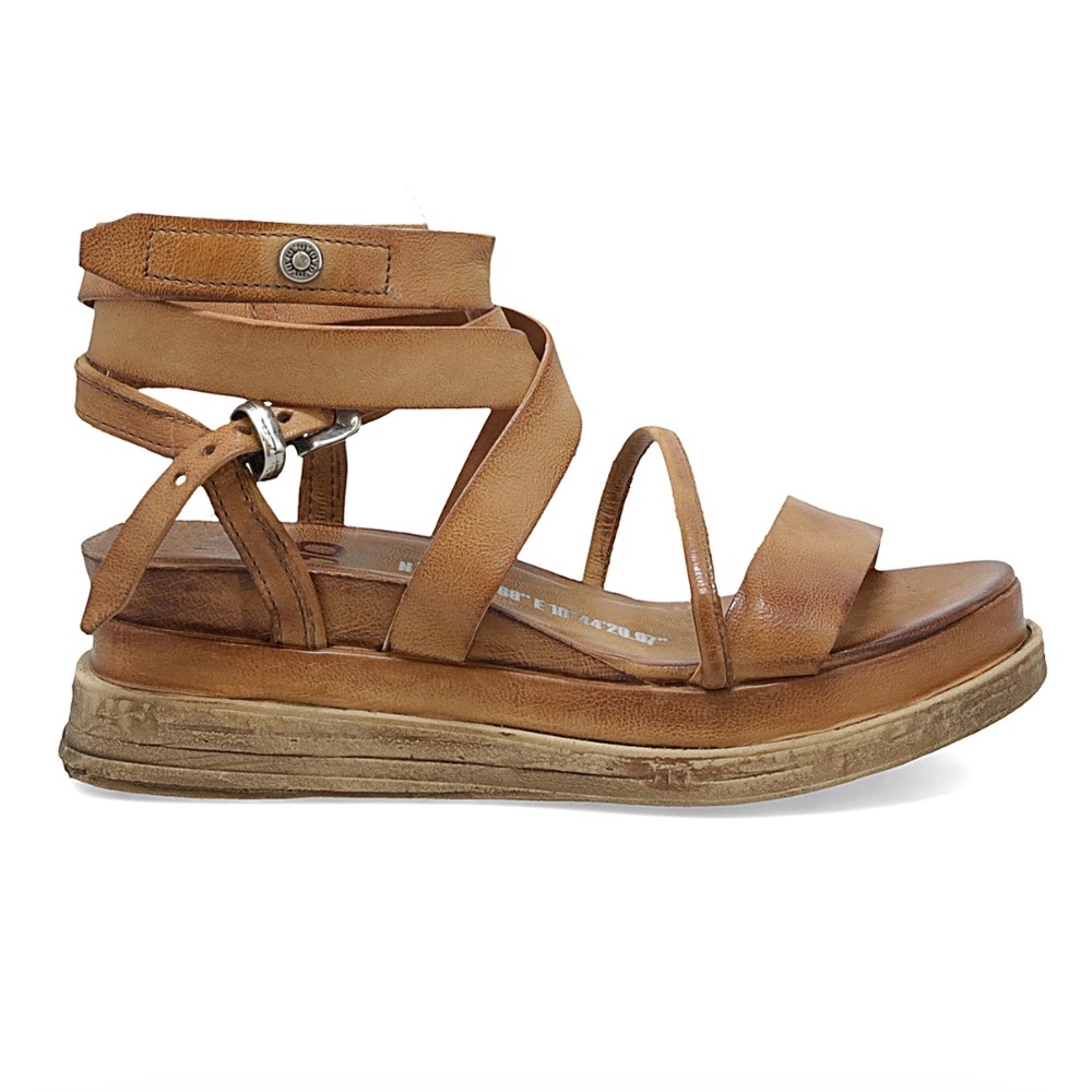 A.S.98 Tan Strappy Sandals